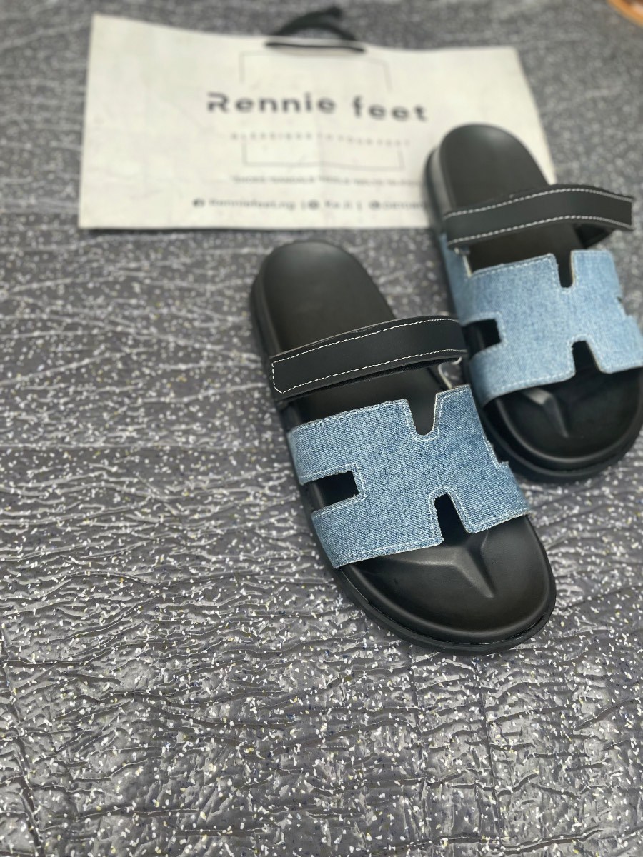 Unisex denim slippers
